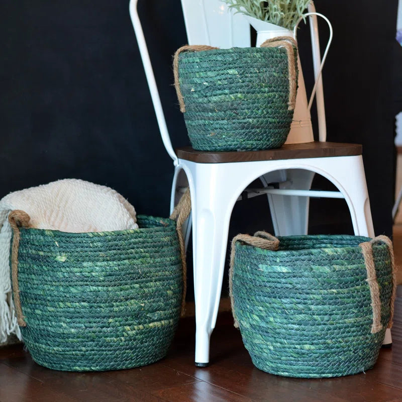 3 Piece Wicker Basket Set